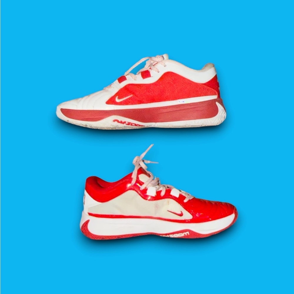 Nike Zoom Freak 5 EP White red Low top basketball shoes FV1933 600 Size 8 - Picture 2 of 7